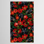 Panther and Floral Pattern XO Tablecloth Gallery Image 2