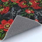 Panther and Floral Pattern XO Rug Gallery Image 4