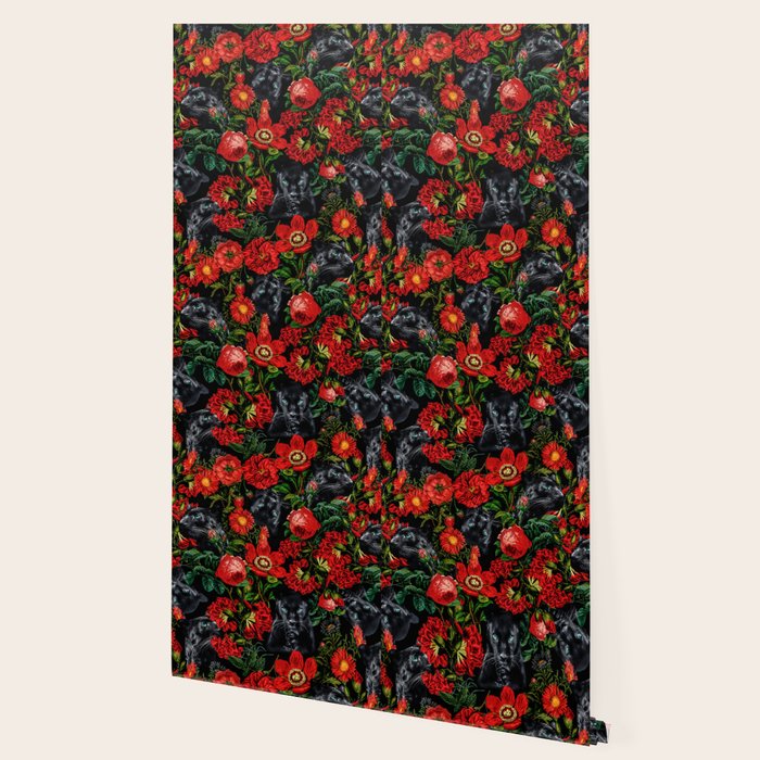 Panther and Floral Pattern XO Wallpaper Gallery Image 2