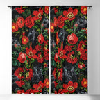 Panther and Floral Pattern XO Window Curtain Gallery Image 5