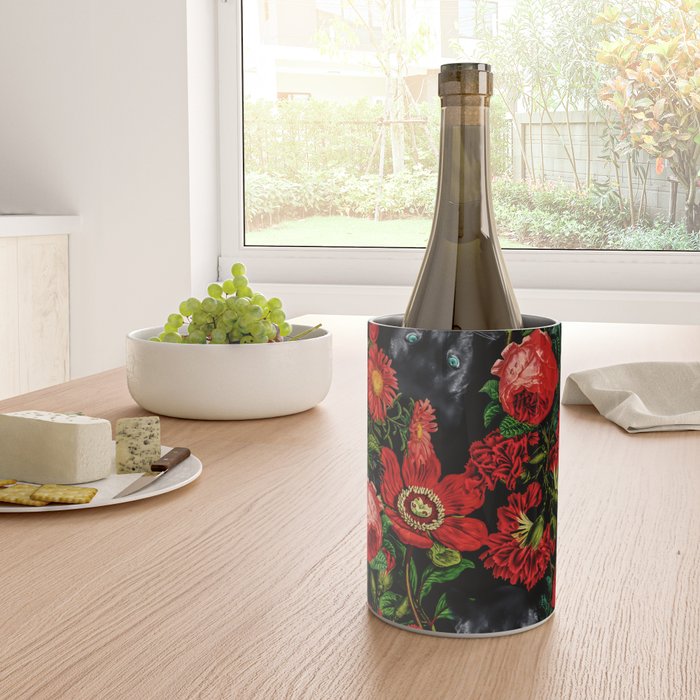 Panther and Floral Pattern XO Wine Chiller Gallery Image 4