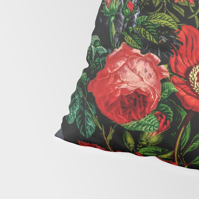 Panther and Floral Pattern XO Pillow Sham Gallery Image 4
