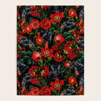 Panther and Floral Pattern XO Poster Gallery Image 4