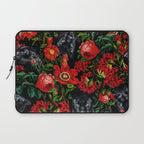 Panther and Floral Pattern XO Laptop Sleeve Gallery Image 1