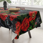 Panther and Floral Pattern XO Tablecloth Gallery Image 3
