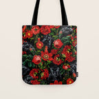 Panther and Floral Pattern XO Tote Bag Gallery Image 1
