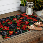 Panther and Floral Pattern XO Outdoor Rug Gallery Image 2