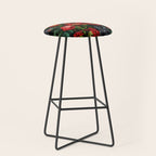 Panther and Floral Pattern XO Stool Gallery Image 1
