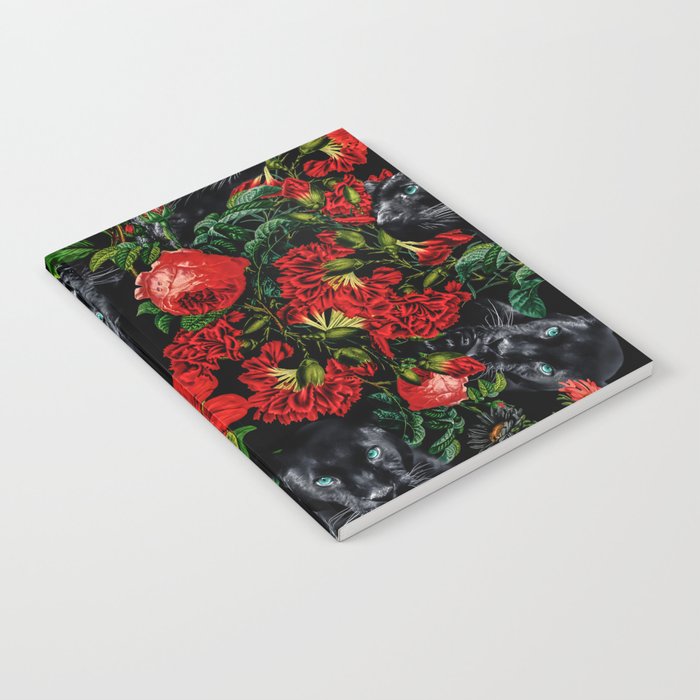 Panther and Floral Pattern XO Notebook Gallery Image 1