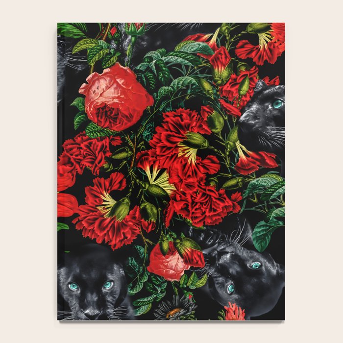 Panther and Floral Pattern XO Notebook Gallery Image 4