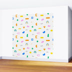 Fun colorful abstract summer shape pattern Wall Mural Gallery Image 2