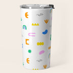 Fun colorful abstract summer shape pattern Travel Mug Gallery Image 2