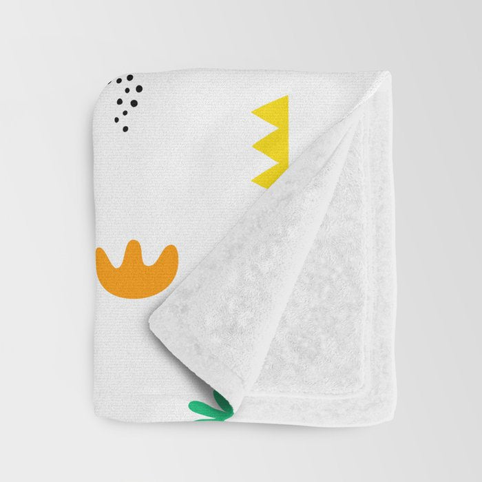 Fun colorful abstract summer shape pattern Throw Blanket Gallery Image 3