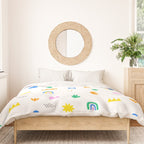 Fun colorful abstract summer shape pattern Duvet Cover Gallery Image 3