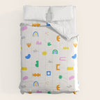 Fun colorful abstract summer shape pattern Comforter Gallery Image 6