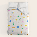Fun colorful abstract summer shape pattern Duvet Cover Gallery Image 6