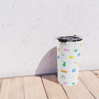 Fun colorful abstract summer shape pattern Travel Mug Gallery Image 4