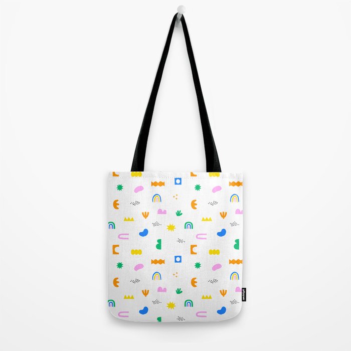 Fun colorful abstract summer shape pattern Tote Bag Gallery Image 2