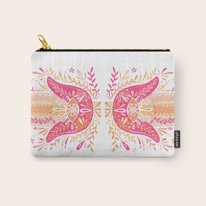 Hamsa Hand â Pink & Peach Palette Carry All Pouch Gallery Image 1