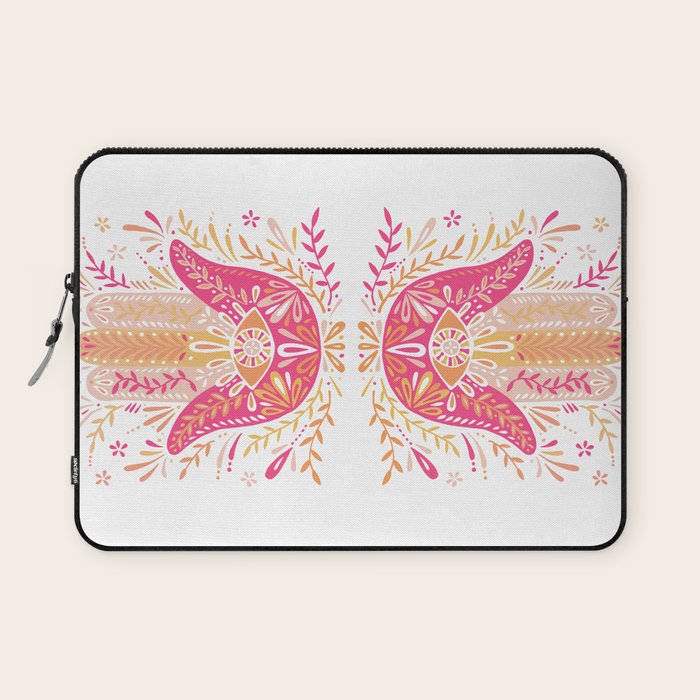 Hamsa Hand â Pink & Peach Palette Laptop Sleeve Gallery Image 1