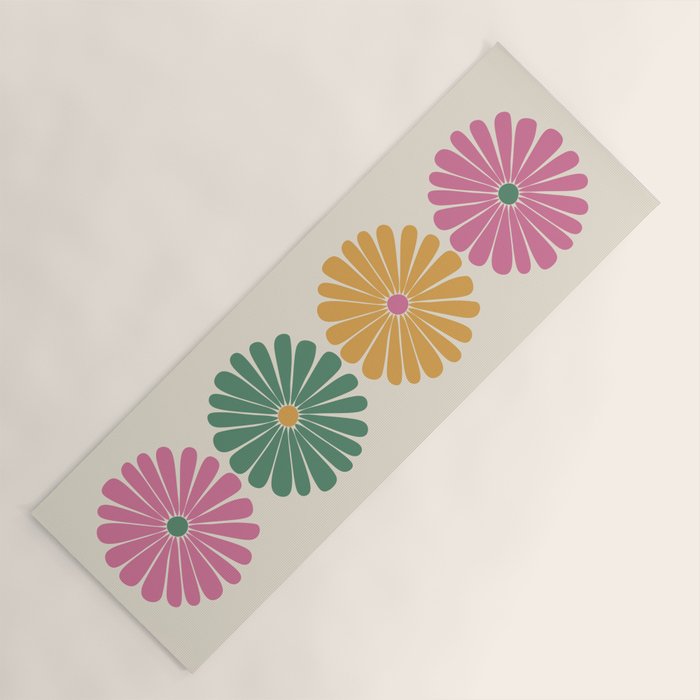 Retro Summer Daisies XI Yoga Mat Gallery Image 1