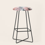Watercolor, Blush Pink and Peach, Floral Prints Stool Gallery Image 1
