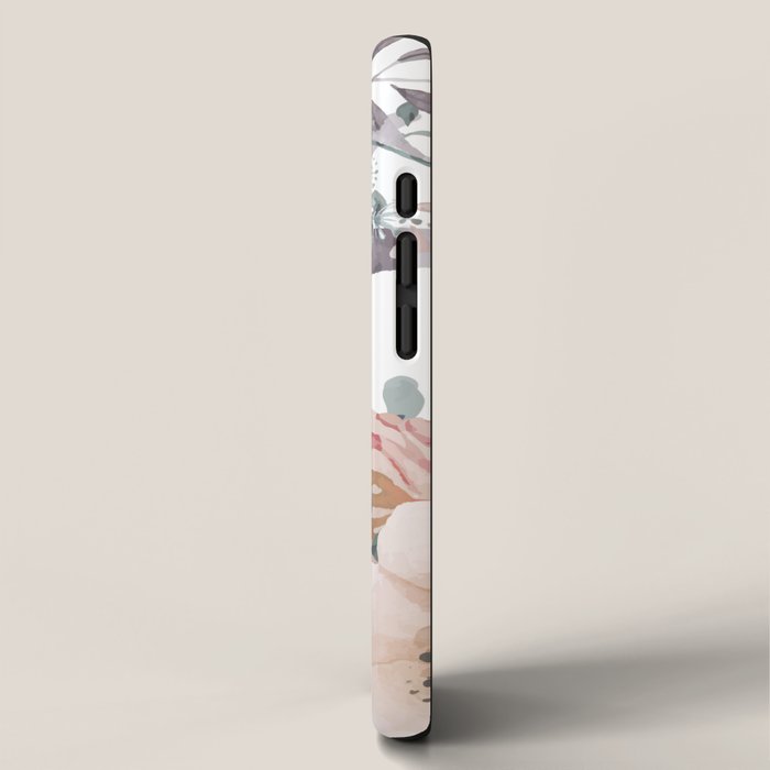 Watercolor, Blush Pink and Peach, Floral Prints iPhone Case Gallery Image 2