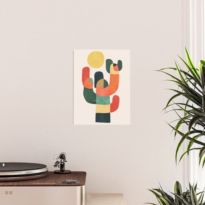 Cactus in the desert Poster Gallery Image 2