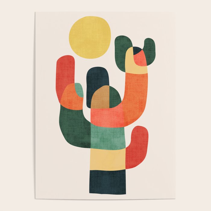 Cactus in the desert Poster Gallery Image 4