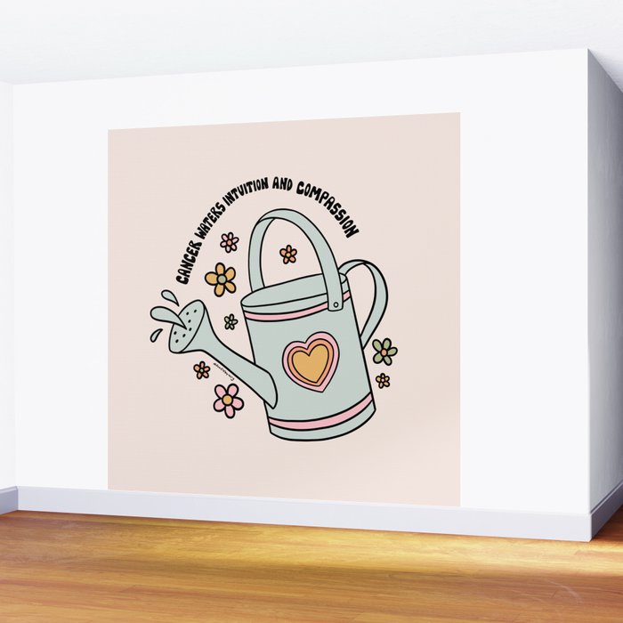 Cancer Zodiac Watering Can Wall Mural Gallery Image 2