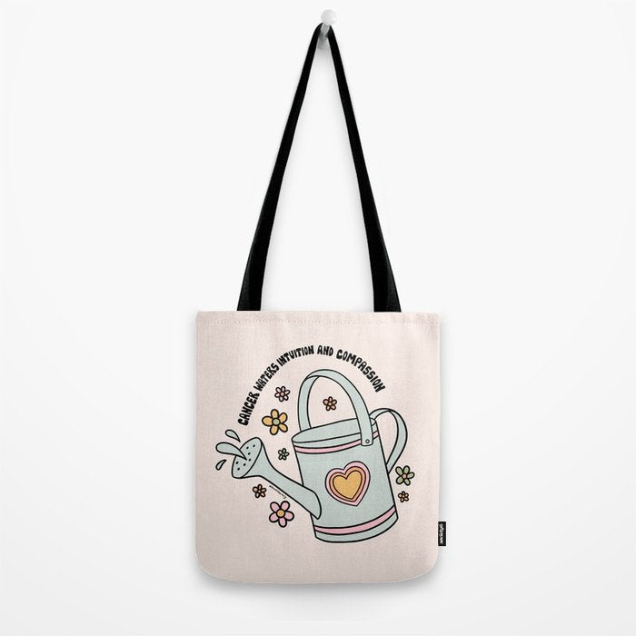 Cancer Zodiac Watering Can Tote Bag Gallery Image 2