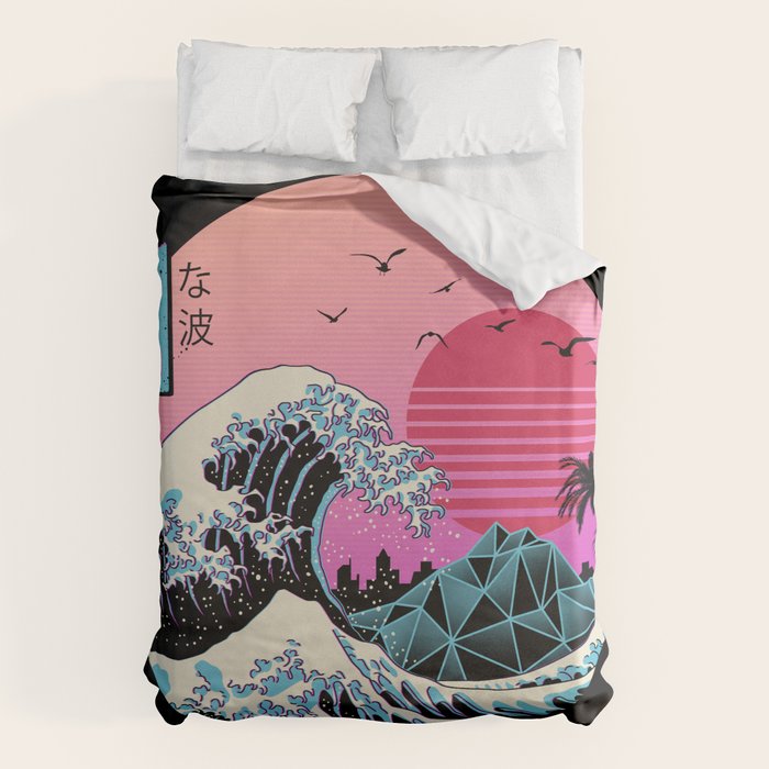 The Great Retro Wave Duvet Cover Gallery Image 1
