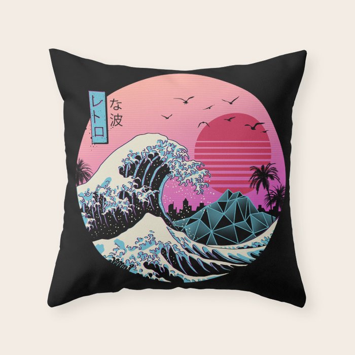 The Great Retro Wave Throw Pillow Gallery Image 6