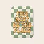 This Must Be The Place (Green Checkerboard) Bath Mat Gallery Image 1