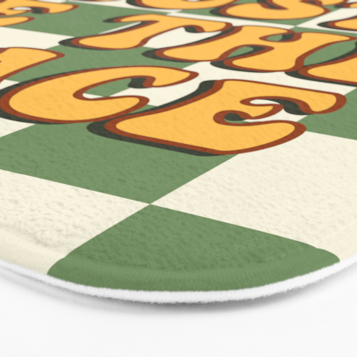 This Must Be The Place (Green Checkerboard) Bath Mat Gallery Image 3
