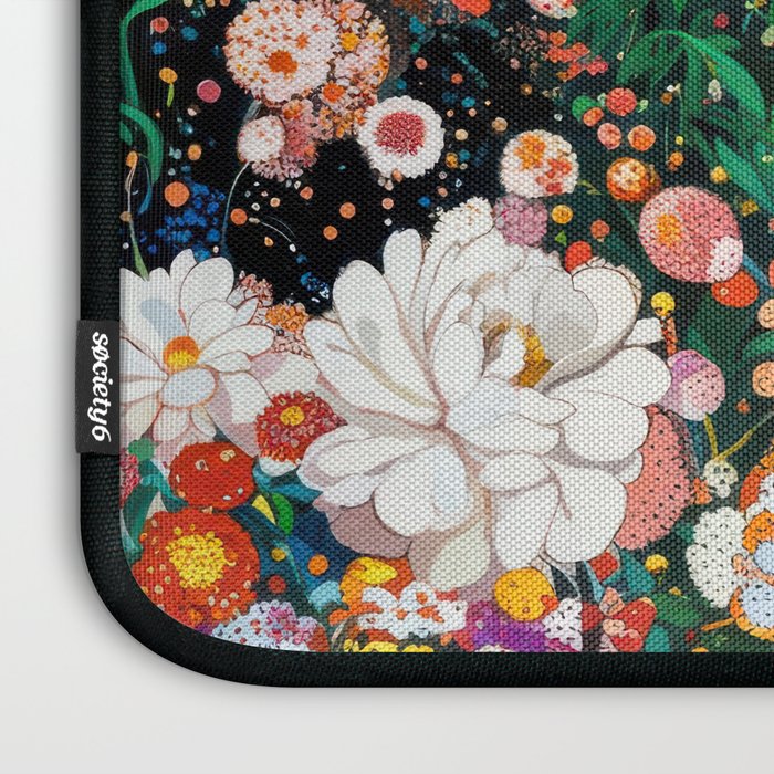 Maximalist Botanical Wall Art Floral Poster Flower Print Dopamine Decor Pink Art Japanese Painting Laptop Sleeve Gallery Image 3