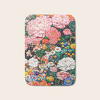 Maximalist Botanical Wall Art Floral Poster Flower Print Dopamine Decor Pink Art Japanese Painting Bath Mat Gallery Image 1