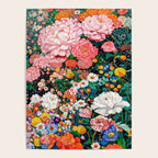 Maximalist Botanical Wall Art Floral Poster Flower Print Dopamine Decor Pink Art Japanese Painting Poster Gallery Image 4