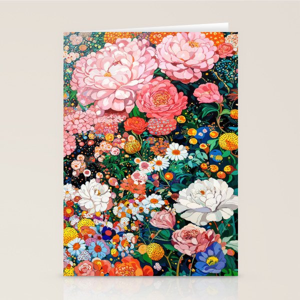 Maximalist Botanical Wall Art Floral Poster Flower Print Dopamine Decor Pink Art Japanese Painting Stationery Card Gallery Image 2
