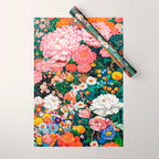 Maximalist Botanical Wall Art Floral Poster Flower Print Dopamine Decor Pink Art Japanese Painting Wrapping Paper Gallery Image 1