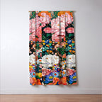 Maximalist Botanical Wall Art Floral Poster Flower Print Dopamine Decor Pink Art Japanese Painting Window Curtain Gallery Image 3