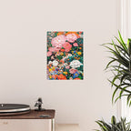 Maximalist Botanical Wall Art Floral Poster Flower Print Dopamine Decor Pink Art Japanese Painting Poster Gallery Image 2