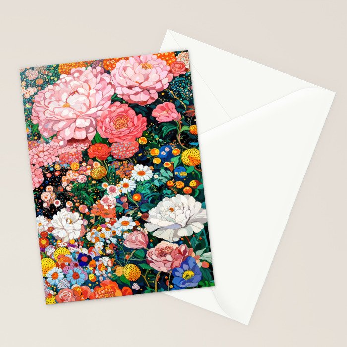 Maximalist Botanical Wall Art Floral Poster Flower Print Dopamine Decor Pink Art Japanese Painting Stationery Card Gallery Image 2