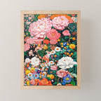 Maximalist Botanical Wall Art Floral Poster Flower Print Dopamine Decor Pink Art Japanese Painting Mini Art Print Gallery Image 1