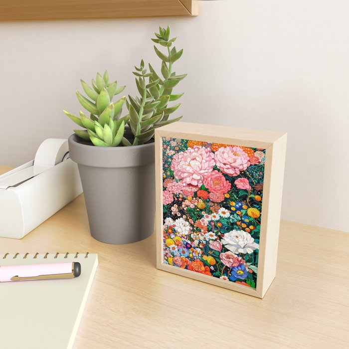 Maximalist Botanical Wall Art Floral Poster Flower Print Dopamine Decor Pink Art Japanese Painting Mini Art Print Gallery Image 2