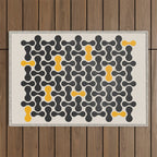 Abstract Mid-Century Pattern Outdoor Rug Gallery Image 1