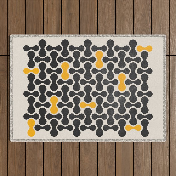Abstract Mid-Century Pattern Outdoor Rug Gallery Image 1