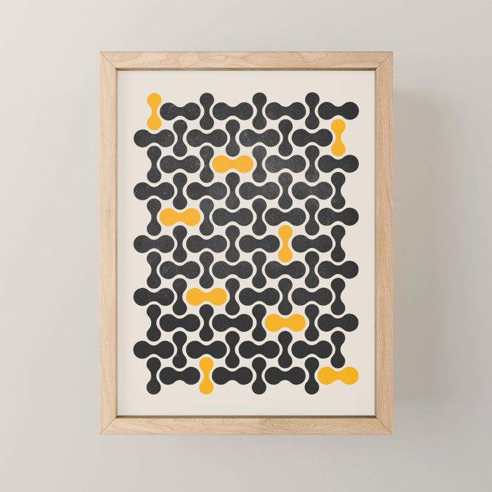 Abstract Mid-Century Pattern Mini Art Print Gallery Image 1