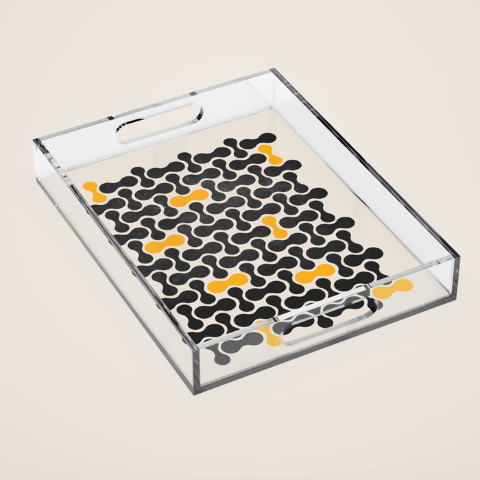 Abstract Mid-Century Pattern Acrylic Tray Gallery Image 1