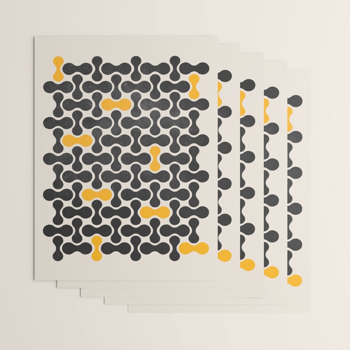 Abstract Mid-Century Pattern Wrapping Paper Gallery Image 3